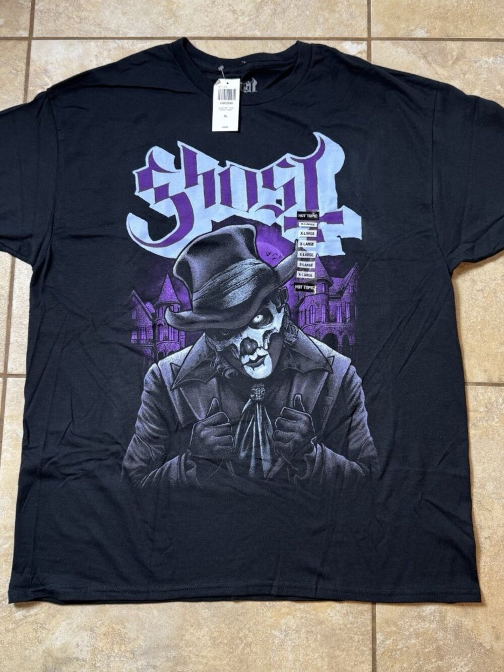 Ghost Papa V Perpetua Top Hat T-Shirt Size X-LARGE New With Tags